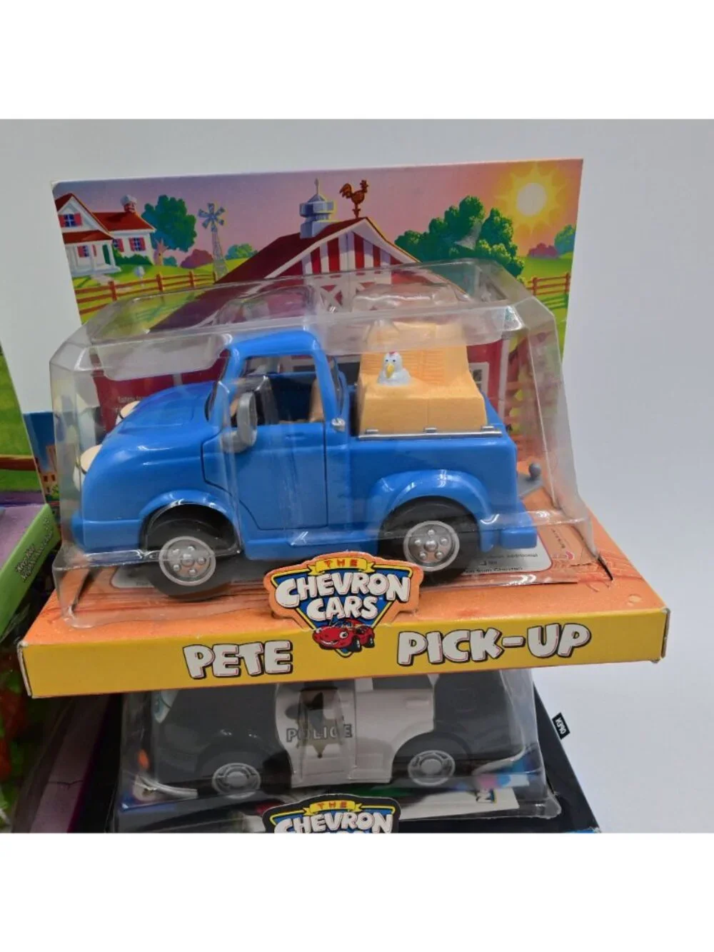 Chevron Cars Pete Pick-Up Patty Patrol Casey Coupe Brandon Bouncer Toy Set New